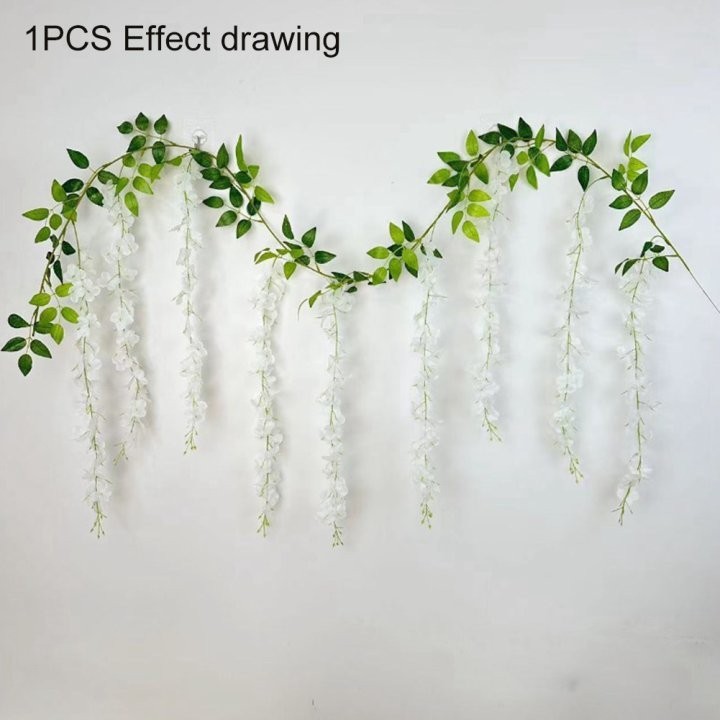 High Quality Silk Hanging Flower Table Backdrops Beautiful Wisteria Flowers Note