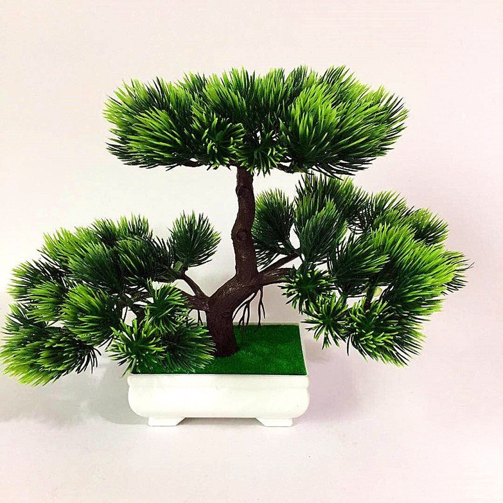 Artificial Colored Pine Bonsai 26cm For MINI Fake Plant for Indoor Spaces