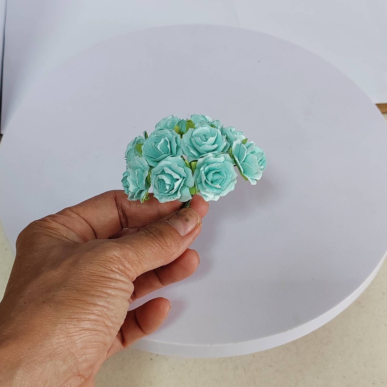 100 (10 color) Artificial Flowers Rose Flower Paper Flower size 23-25 mm