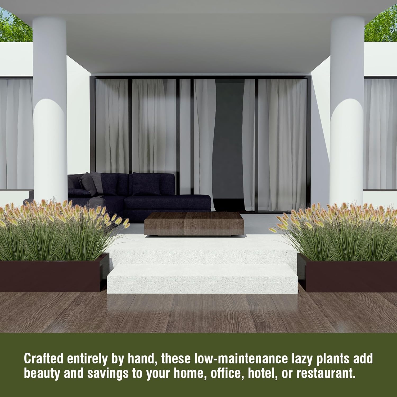 12PCS Artificial Grass & Shrubs – Lush Greenery for Indoor/Outdoor Decor