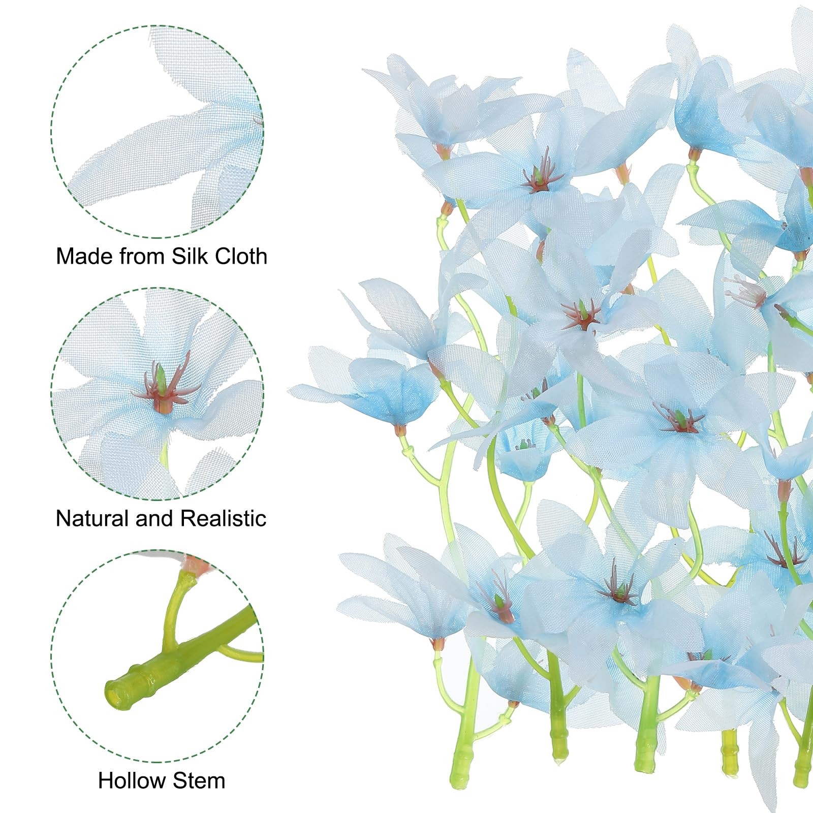 PATIKIL 7 Inch Artificial Orchid Flower, 12 Pcs Floating Candles Simulation Flow