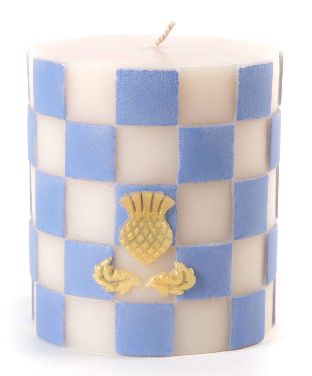 MacKenzie-Childs Nantucket Candle Centerpiece w/2 MC Hand-painted Pillar Candles
