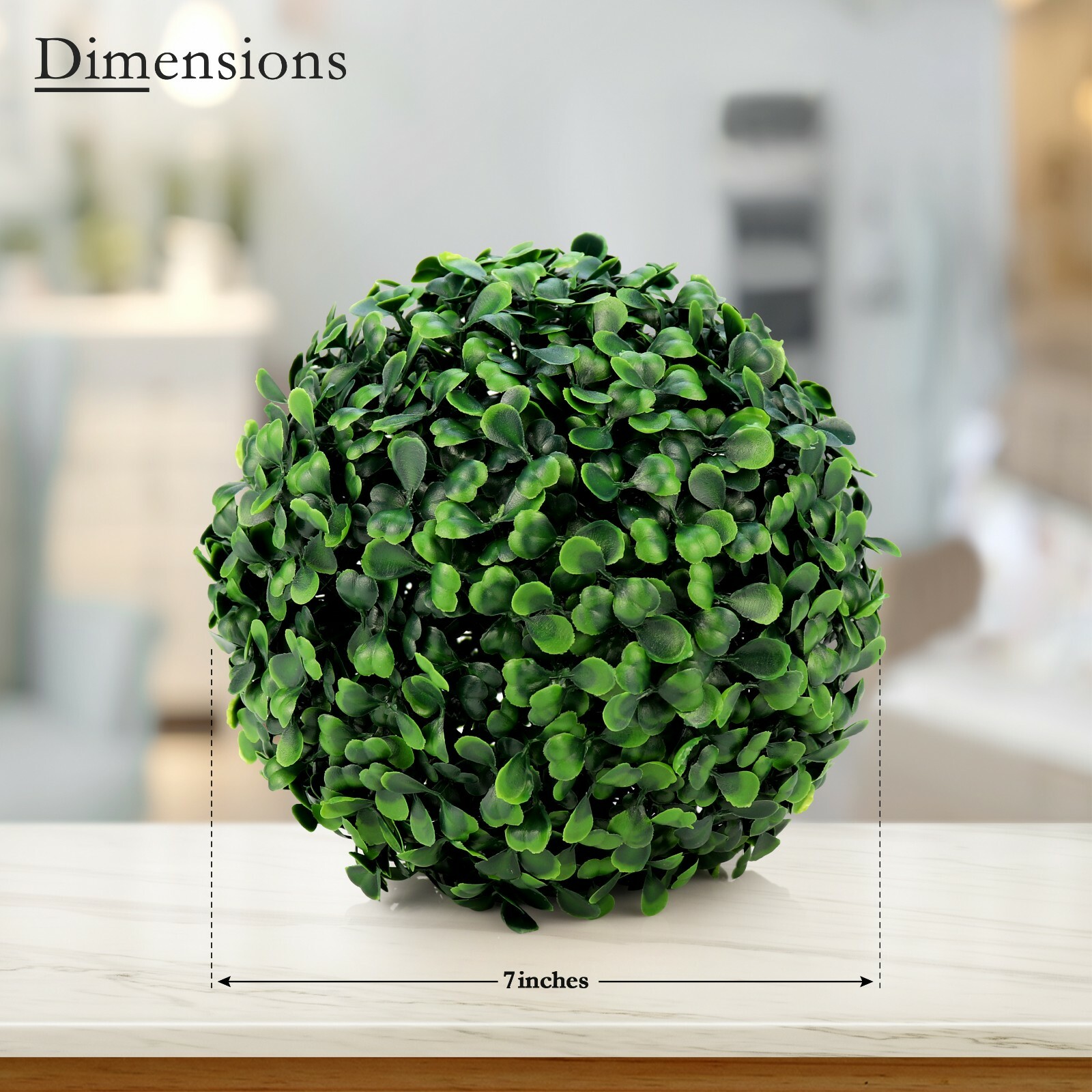 Airy Abode Topiary Balls Artificial Plants Green Outdoor Décor Set of 2 7 inch