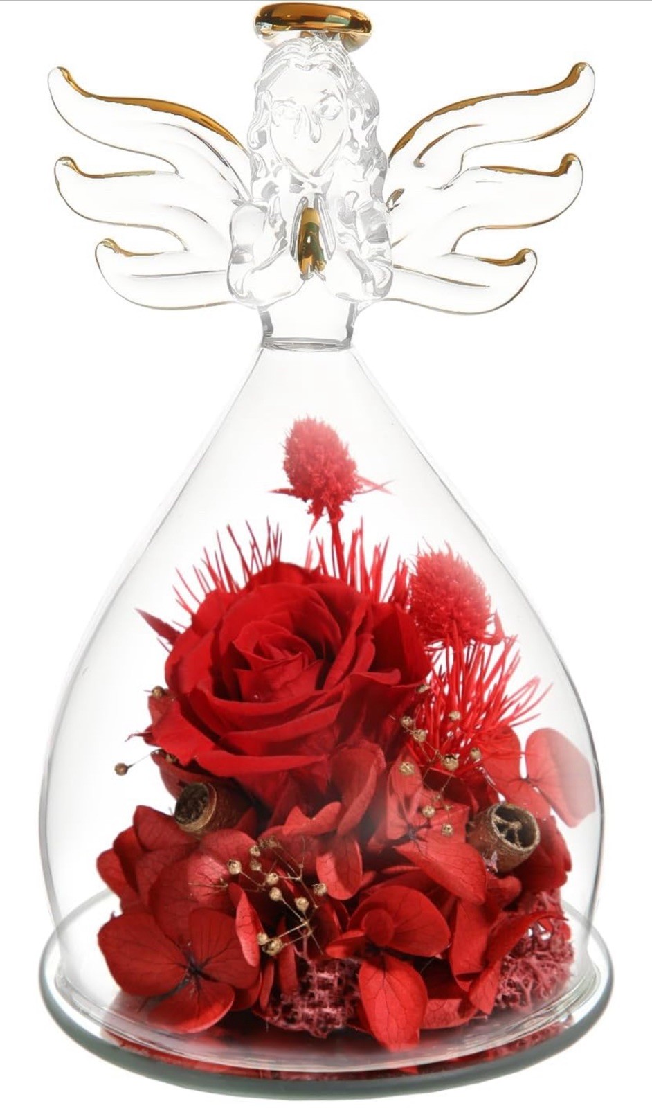 Preserved Rose flower gifts for women Mom her – red