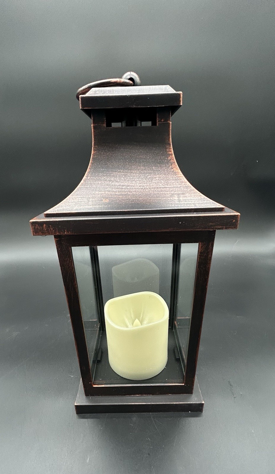 NEW Kate Aspen Lanterns LED Vintage Decorative Distressed Brown 12″ Tall