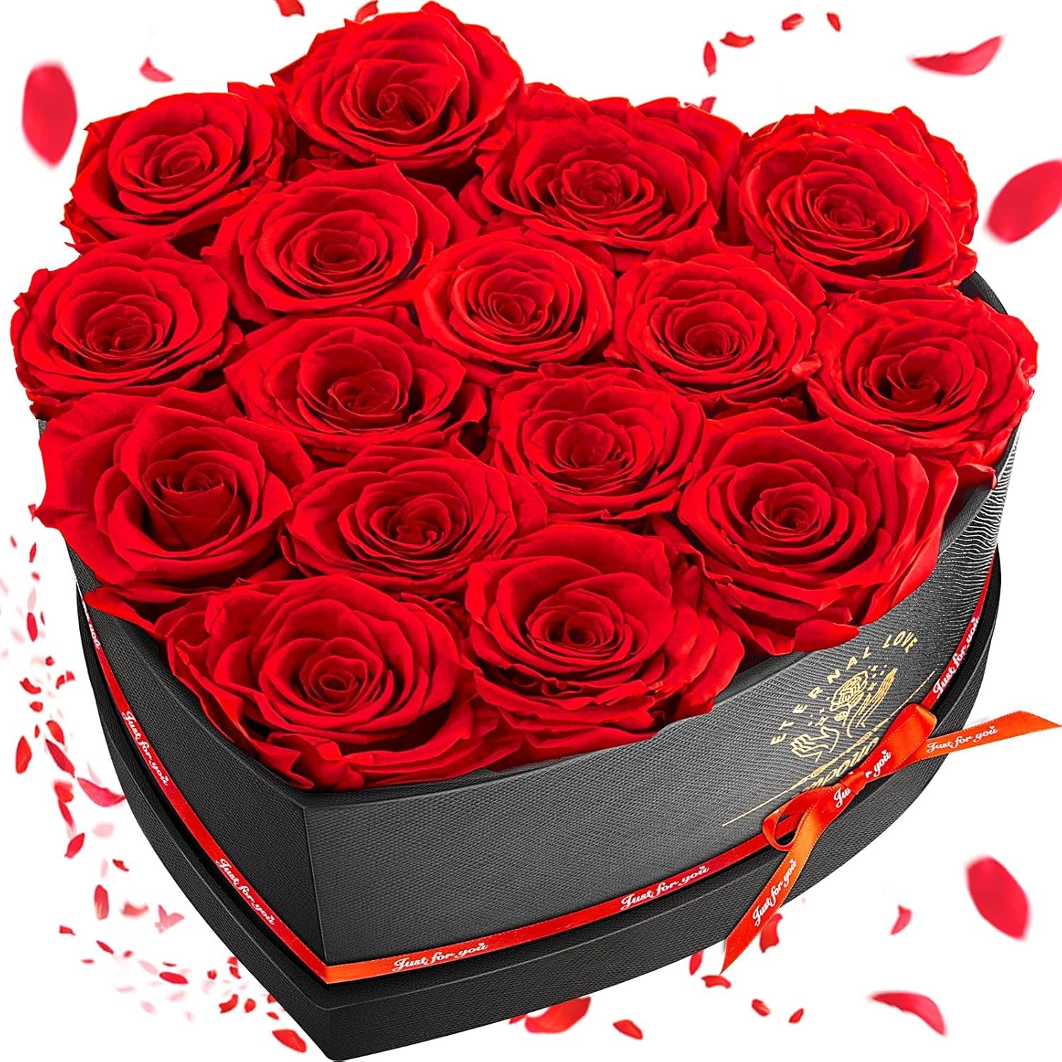 Preserved Roses 16-Piece Long Lasting Rose Bouquet Gift for Women Birthday