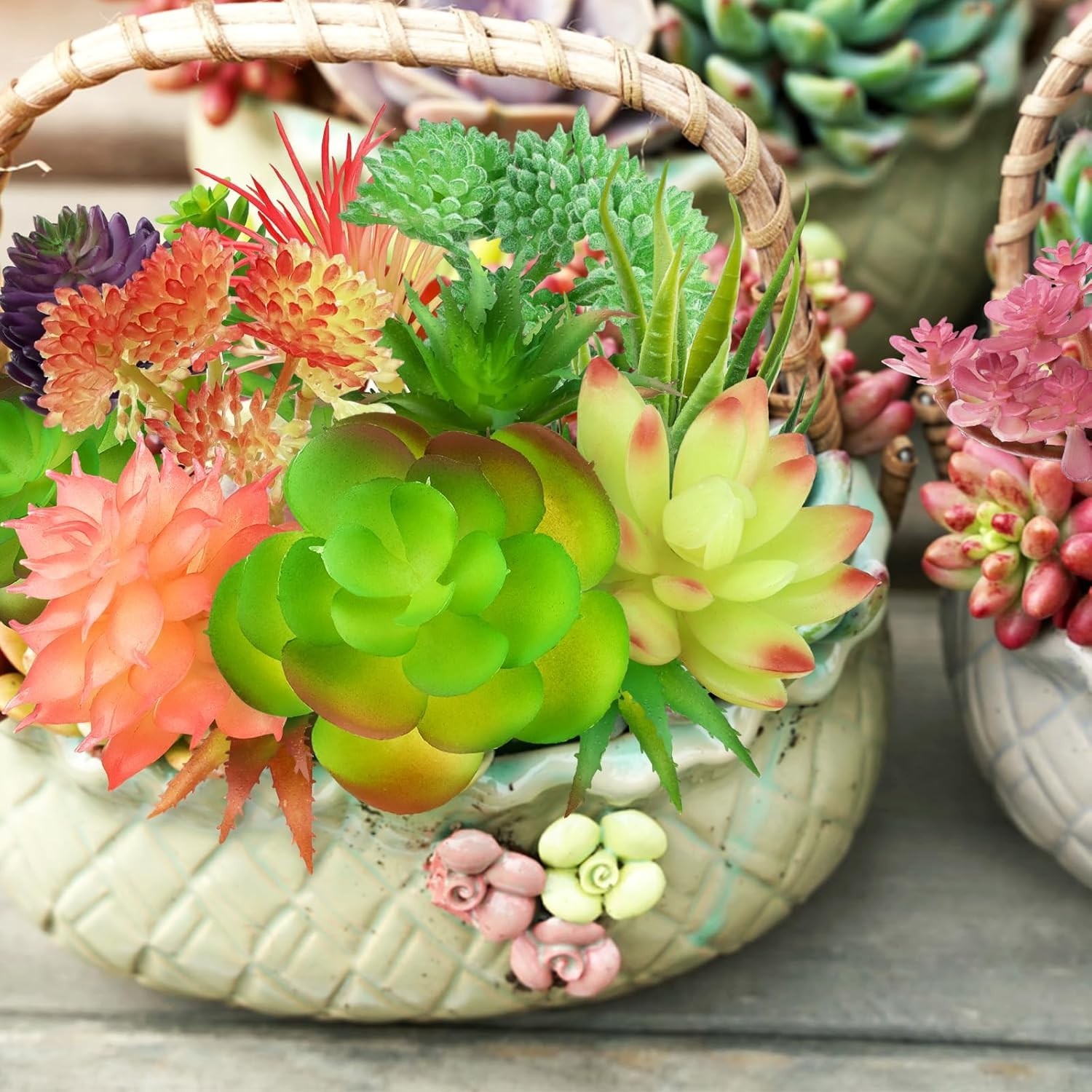 20/22 Pack Artificial Succulents Plants Unpotted Fake Succulents for Home Office