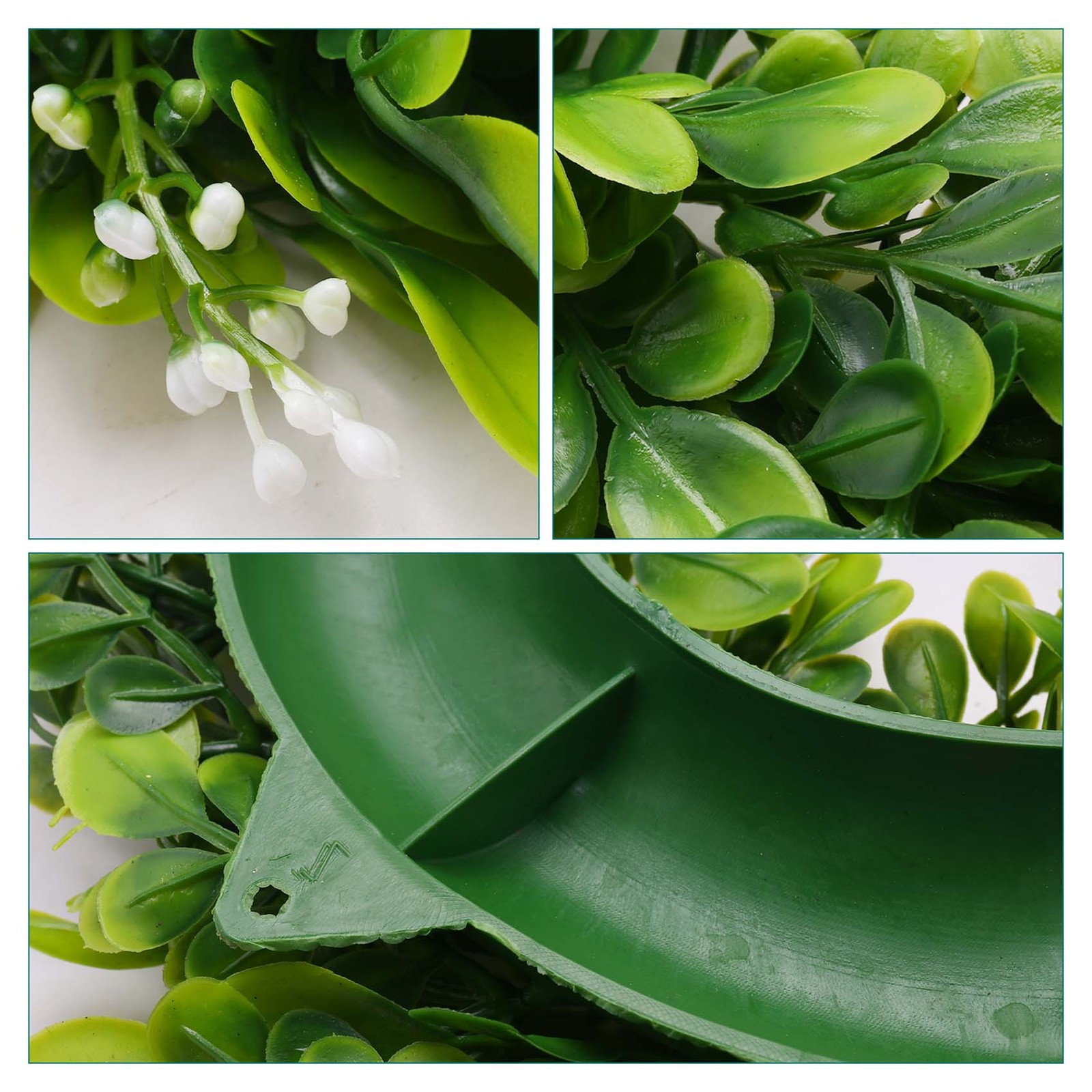 2 Pack Artificial Boxwood Wreath Faux Artificial Wreath Front3882