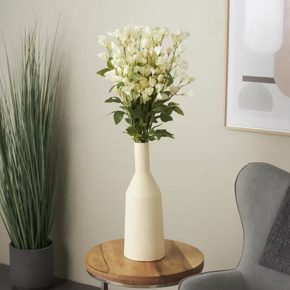 35 In. Tall White Sweet Pea Artificial Flower Stem (Set of 12)