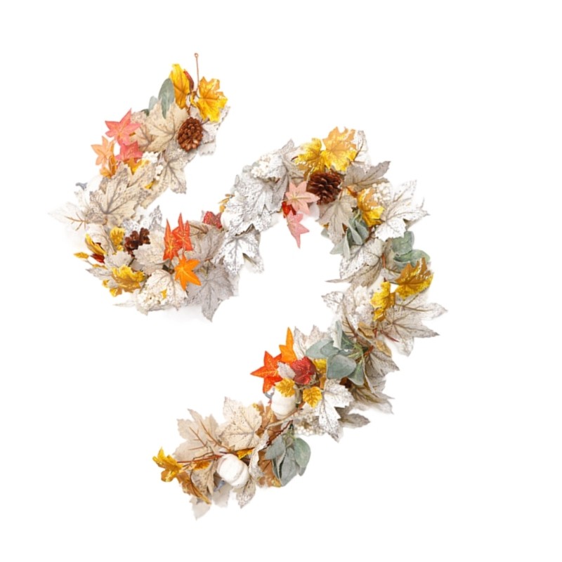 Whole Year Decorative Rattans Vine With Realistic Maples Leaf Design