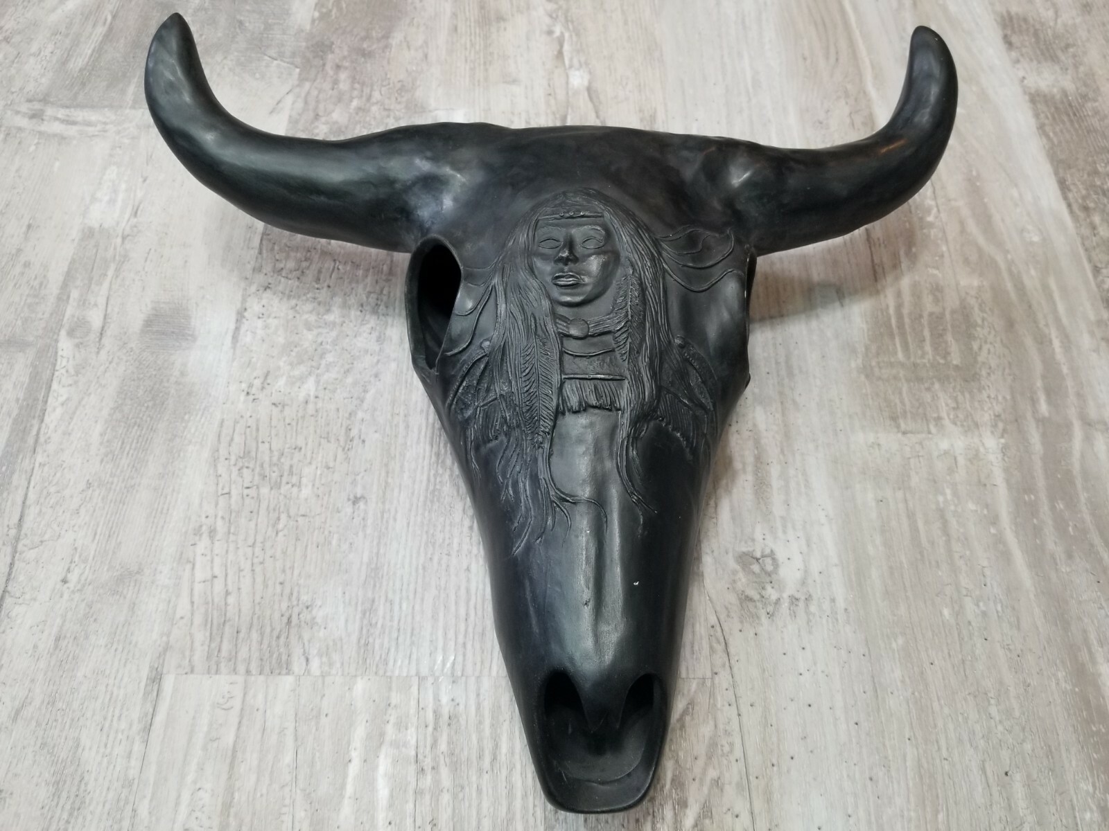 Faux Cow Skull Indian Engraving Artificial Farmhouse Decoration