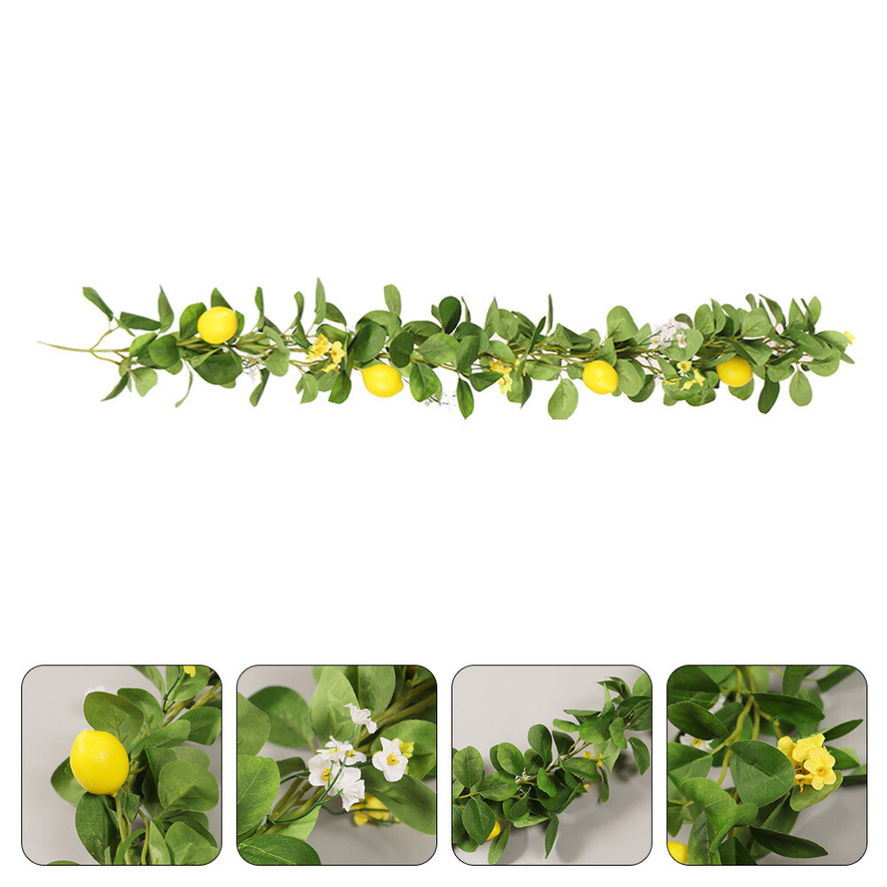 Artificial Lemon Rattan Decor Hanging Lemon Vine Decor Household Hanging