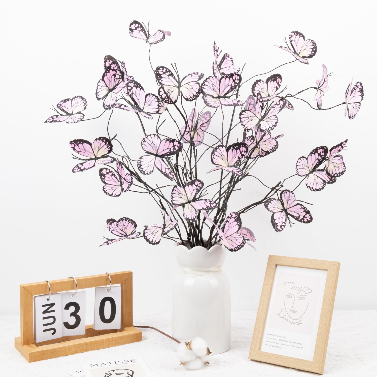 5 Pcs Artificial Butterfly Branches Butterflies for Crafts Willow Branches fo…