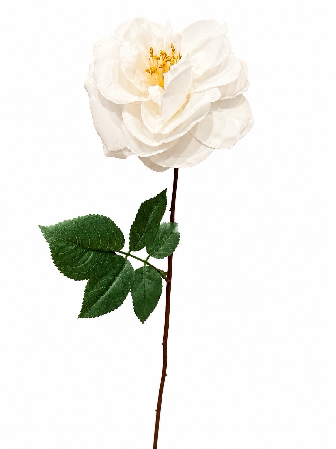 Ashland 24” White Faux Rose Stem – Realistic Artificial Floral Pick