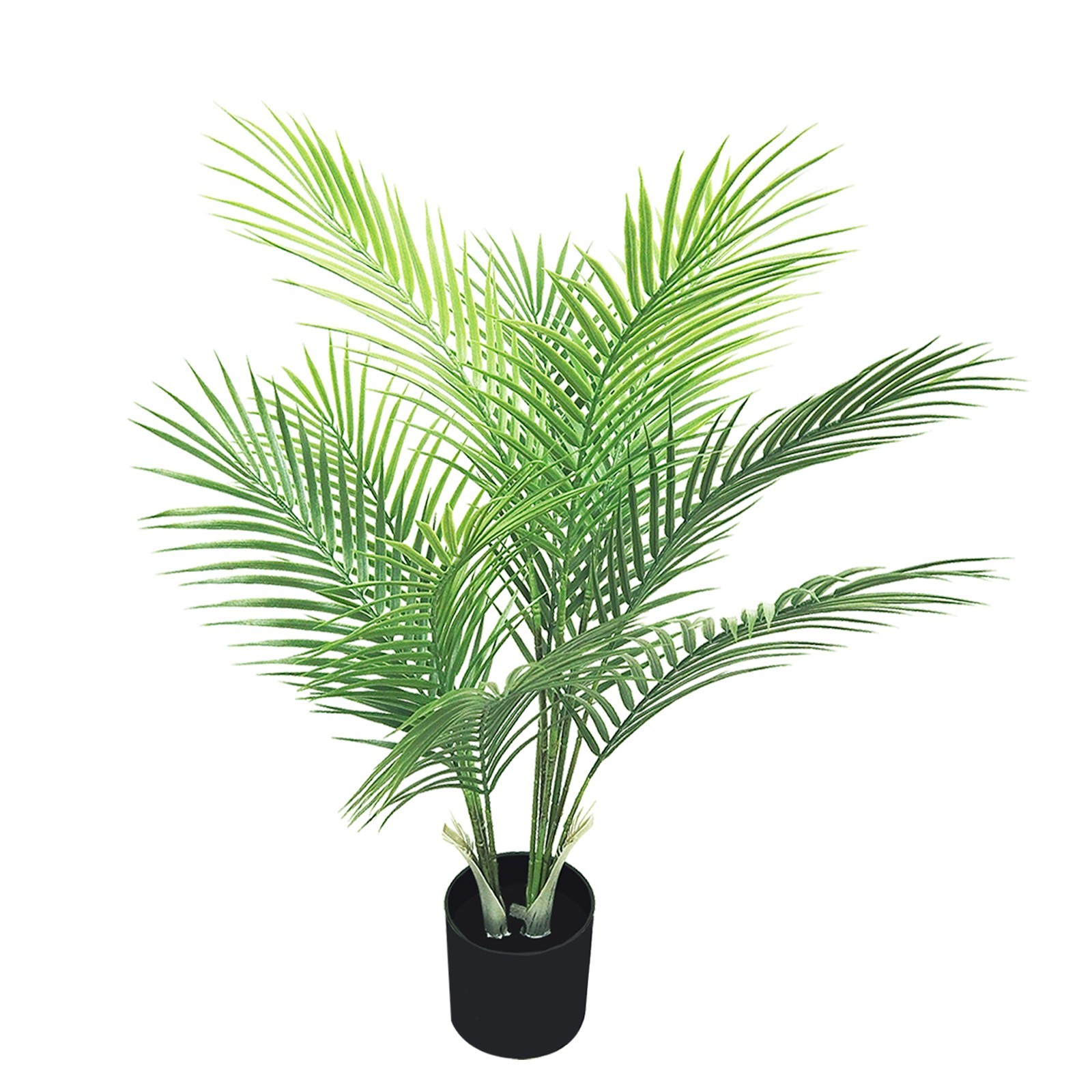 Artificial 80 cm Areca Palm Tree 2 Pcs Lifelike Fake Green Plant for Home Decor