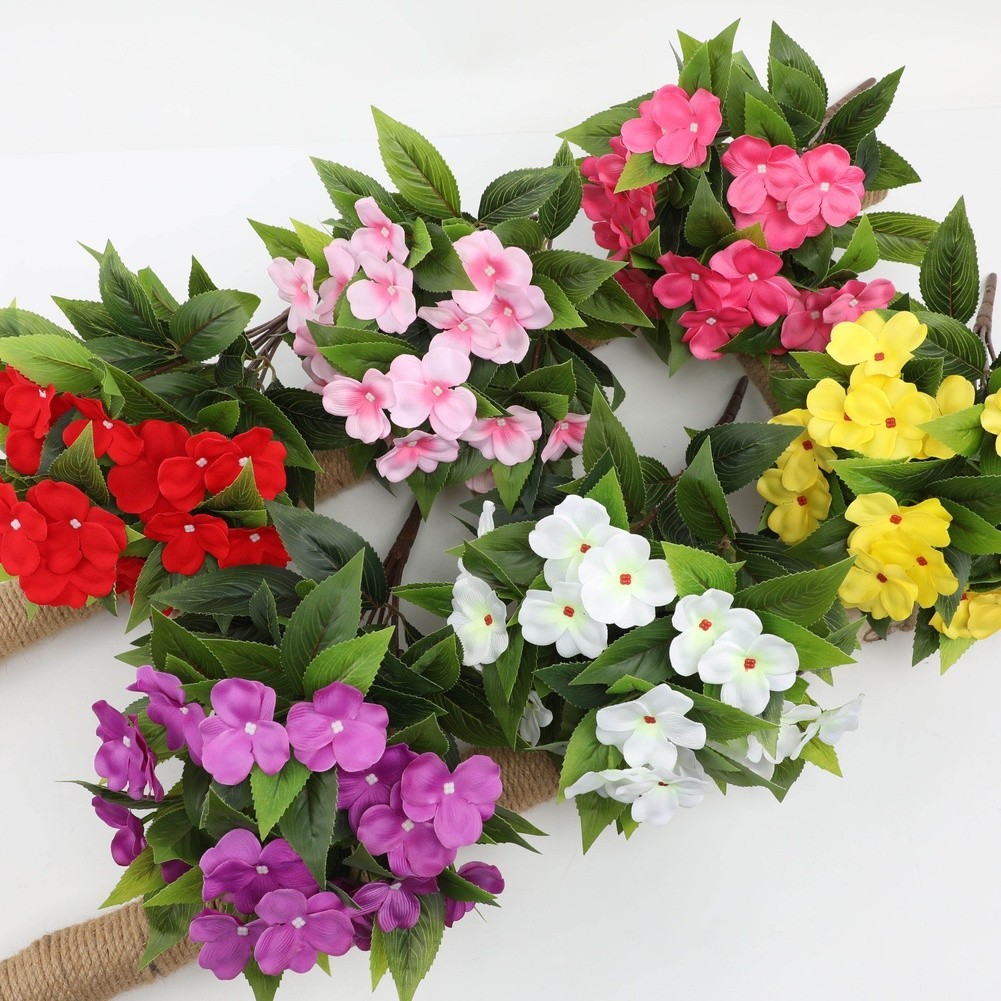 Artificial Silk Bouquet in White Pink Red Yellow Flower Red Purple 25x38cm Size
