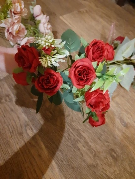 9 Heads Artificial Rose Silk Flowers Wedding Arch Home Living Room Decor