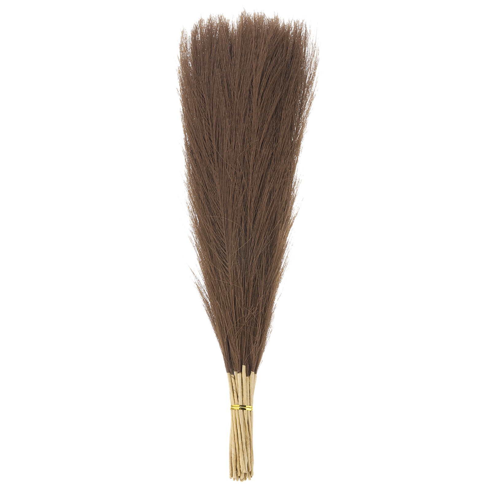 30PCS Faux Pampas Grass, 17″/43cm Artificial Fluffy Grass Stems, Dark Brown