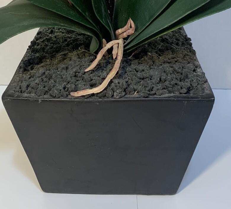 Artificial Red Orchid Planter