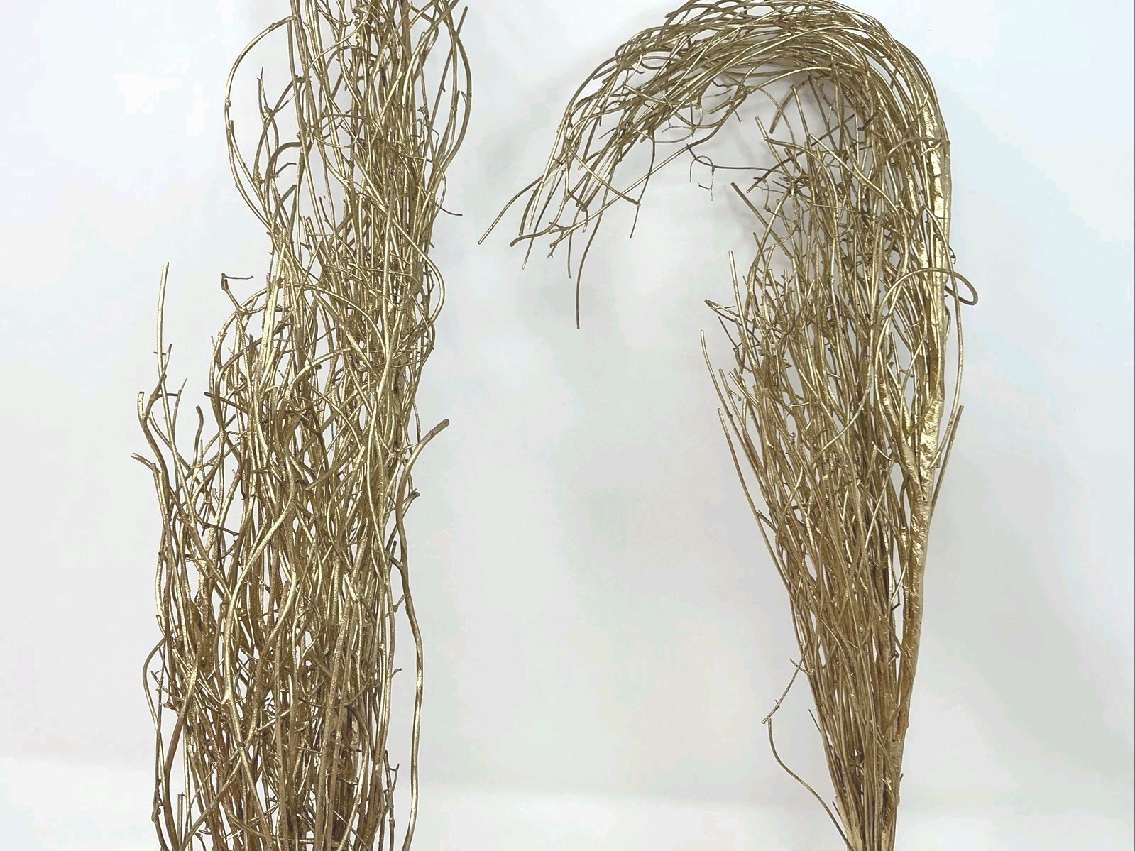 Twig Branch Floral Pick 30” L Gold Vase Basket Filler 3 Picks Blue Chip Imp. NOS
