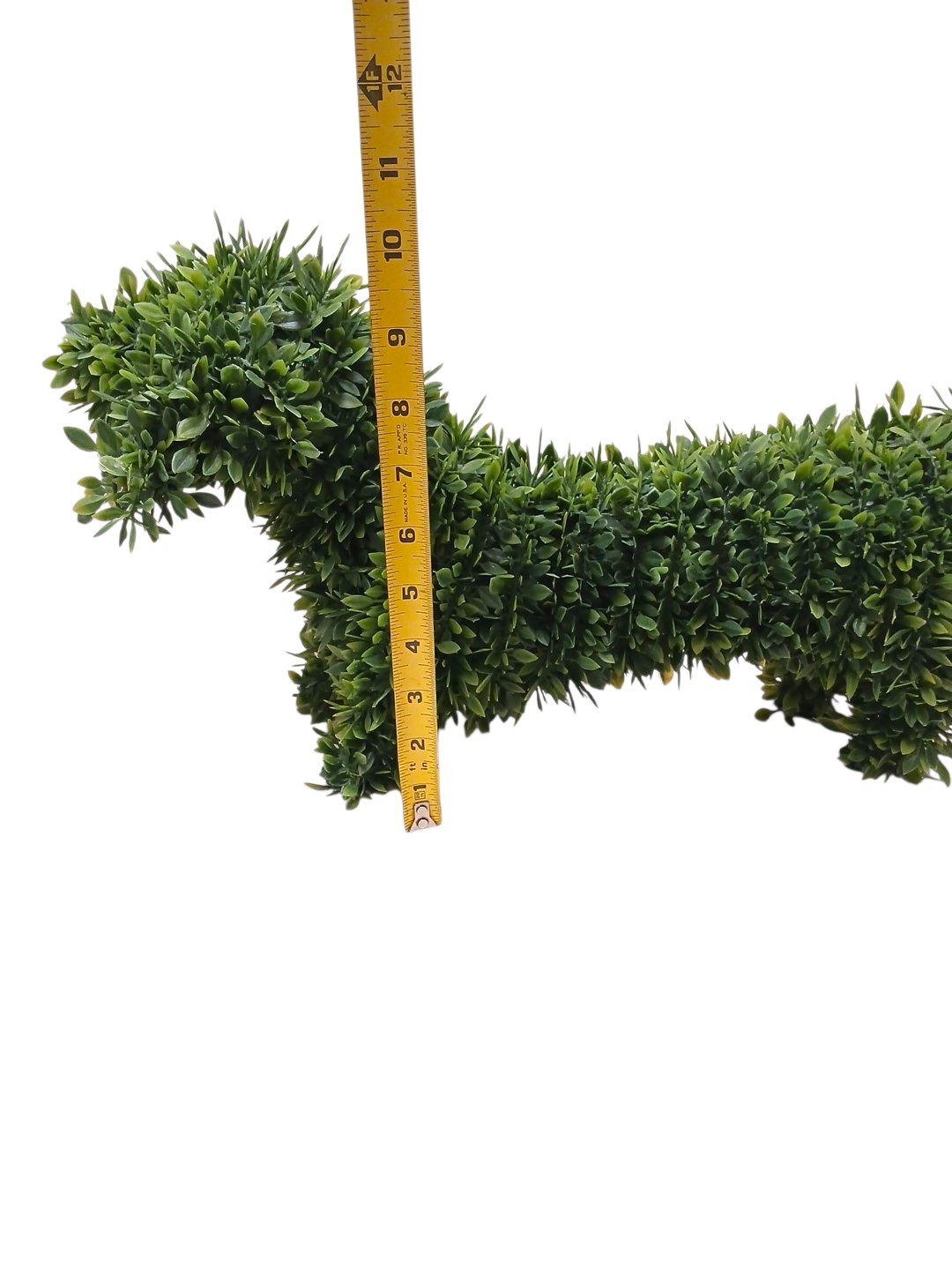GrandinRoad 18″L Topiary Dog DACHSHUND Faux Realistic Boxwood Decor In Outdoor
