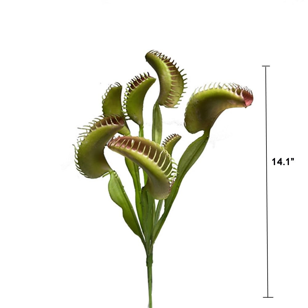 3Pcs Artificial Venus Flytrap Plants Lifelike Carnivorous Venus Flytrap Plant