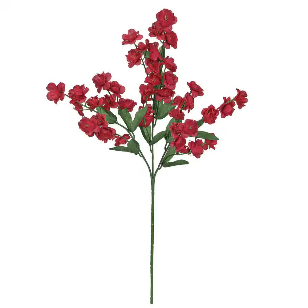 18 In. Burgundy Red Artificial Baby’S Breath Gypsophila Flower Stem Spray (Set o