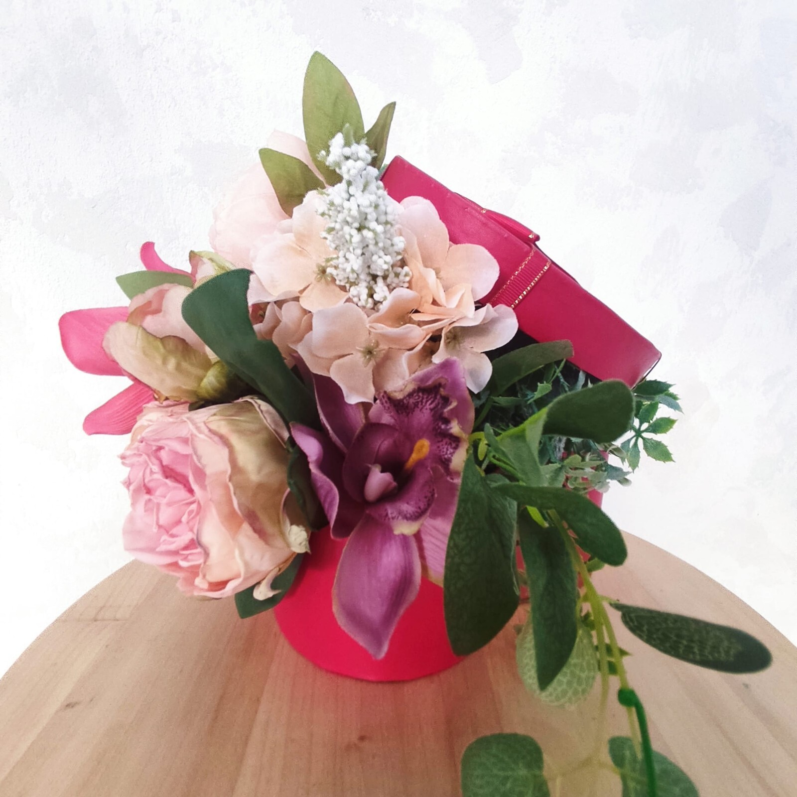 Heart shaped flower box Artificial flower 13.8″ Flowers Box Birthday Valentine’s