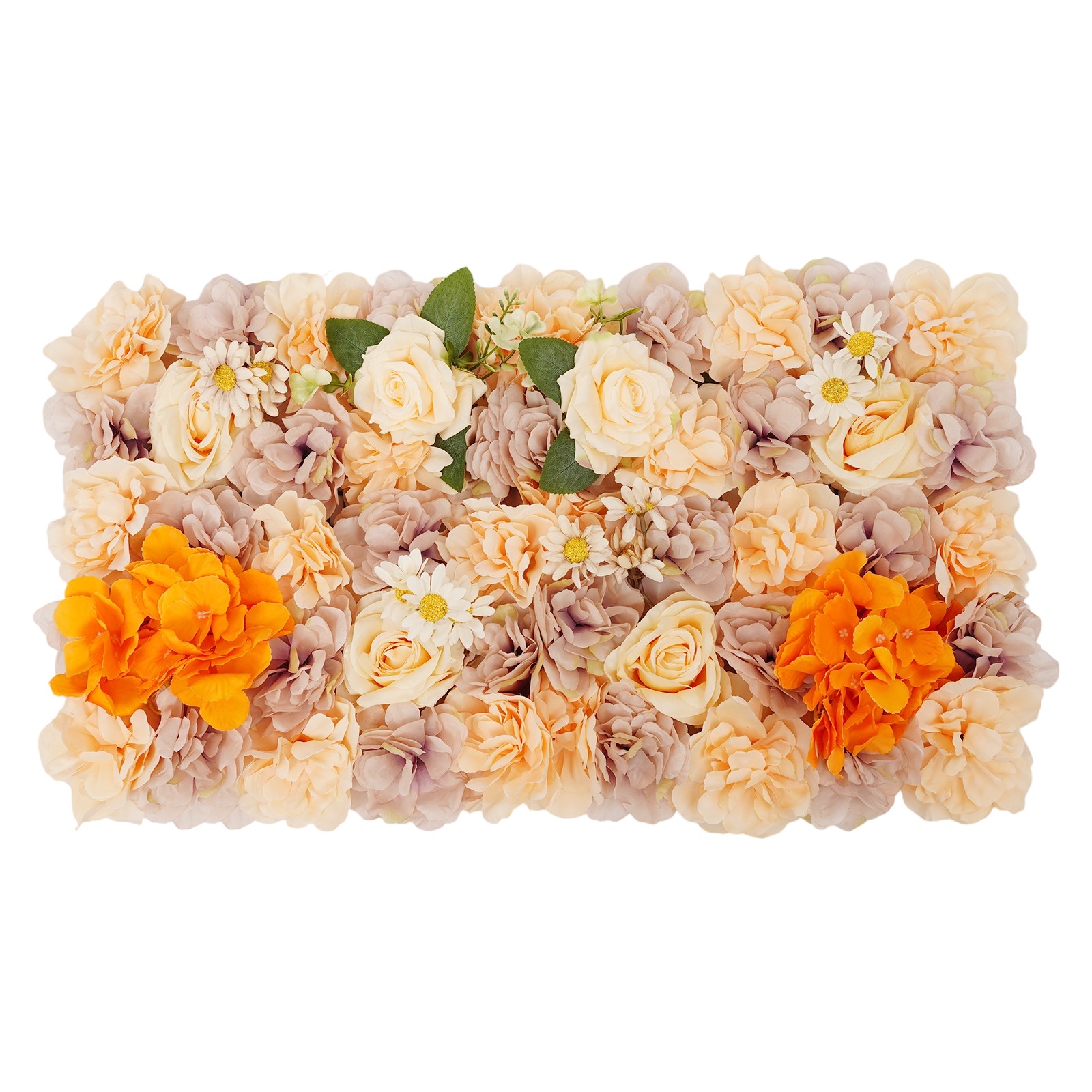 12Pcs Artificial Flower Wall Panels Square Wall-Mounted Artificial Flower Panels