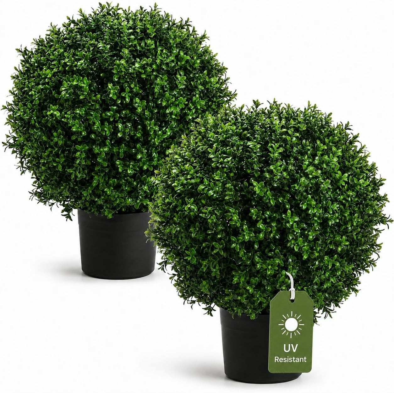 Artificial Boxwood Topiary Trees 24″ Tall Real Touch