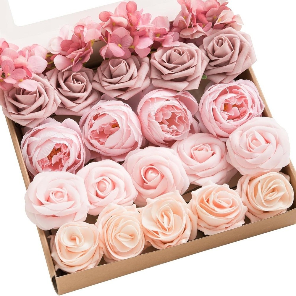 Silk Flower Bouquet for Wedding DIY Craft Bridal Proposal Home Decoration