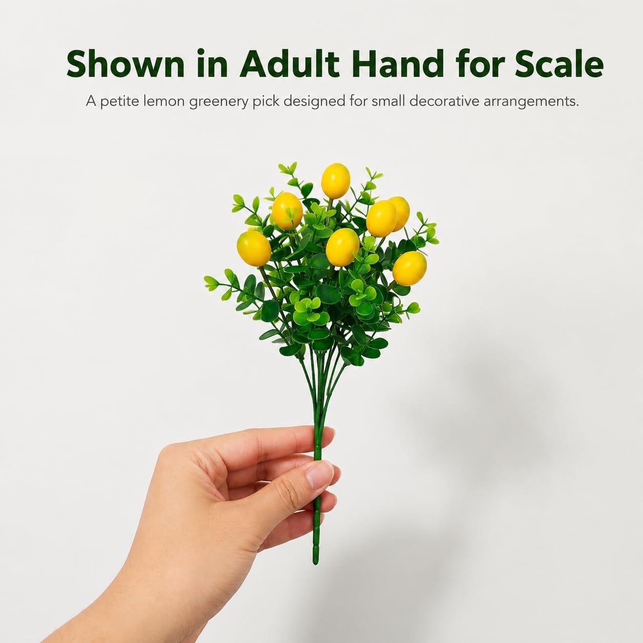 Qiknird 6 Pcs Artificial Lemon Branches Artificial Fruit Lemon Tree Greenery
