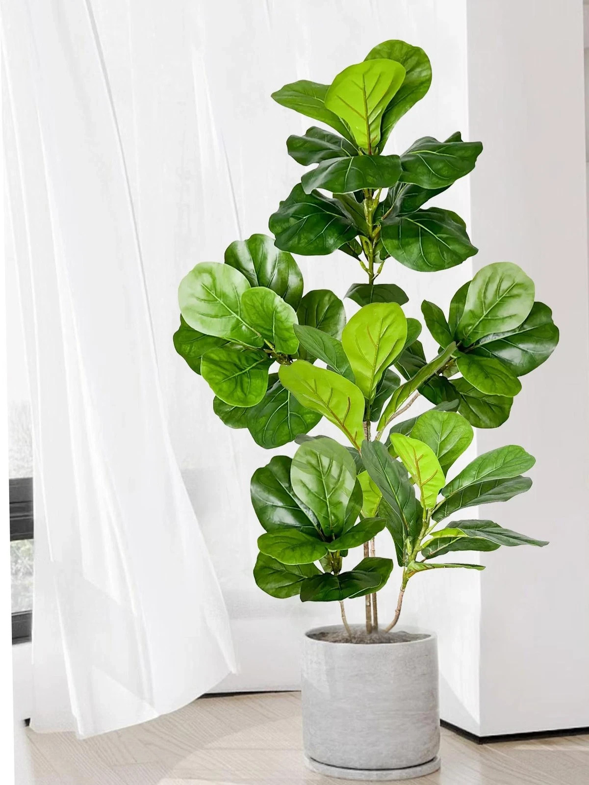 70-135cm Artificial Ficus Tree – Fake Rubber Plant for Home & Garden Decor