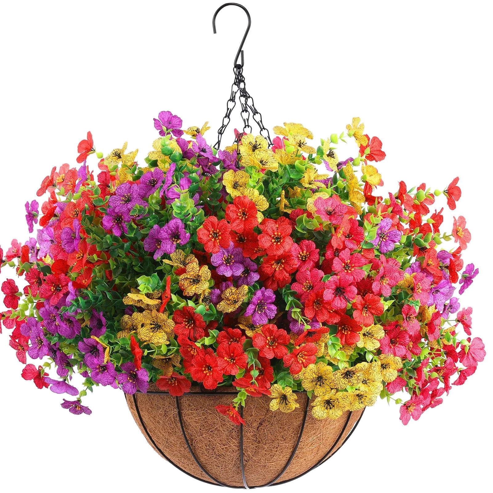 Rowfad 36 Bundles Artificial Flowers Outdoors UV Resistant Fake Plastic Spring