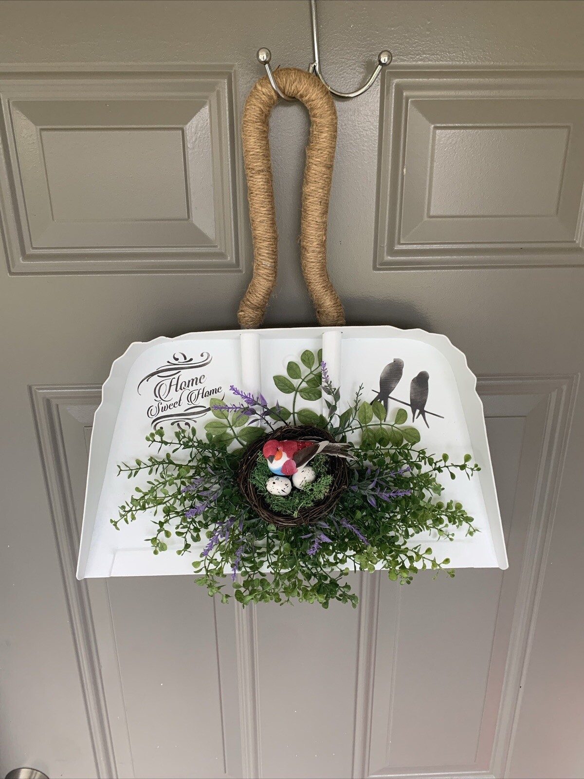 Shovel Floral Bird Nest Arrangement Farmhouse French Decor