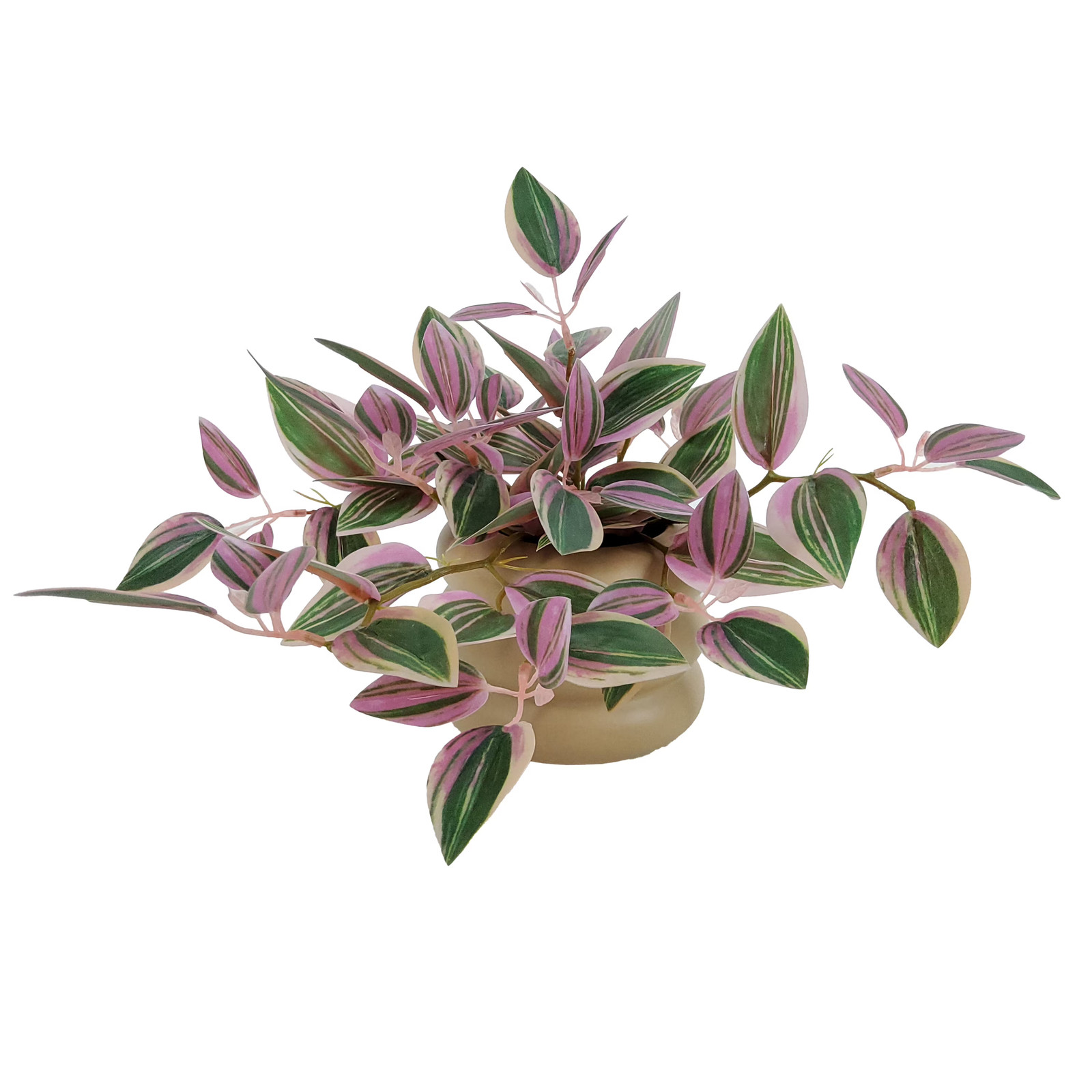 Mainstays Artificial Variegated Zebrina Plant, 9.5″, Pink/Green