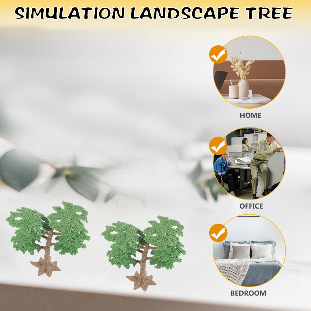2 PC Micro-simulation Small Tree DIY Model of Sand Table Landscape Models