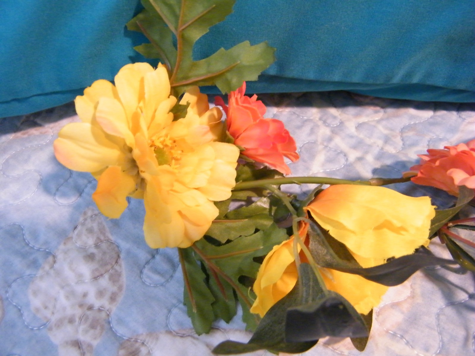 NEW SILK FLOWERS in 60″ GARLAND #4 YELLOW & ORANGE