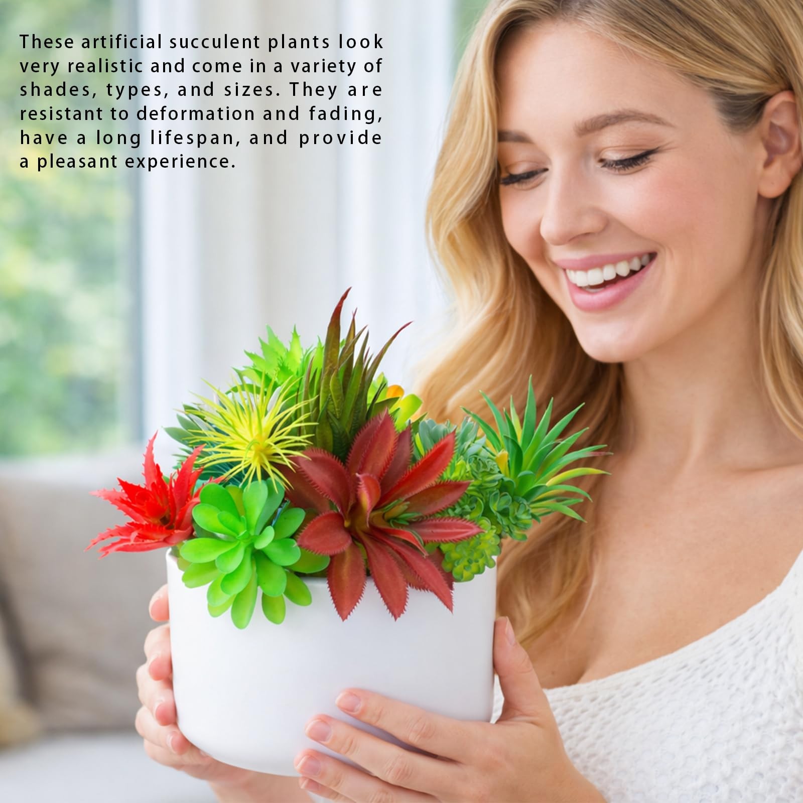 Artificial Succulents 12 PCS Mini Fake Plants Assortment Small Faux DIY