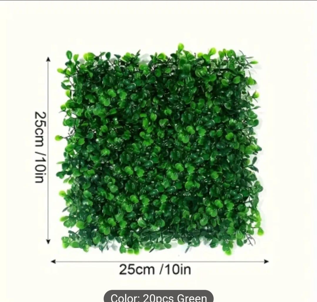 20pcs Artificial Plant Wall with Nylon Belt, Artificial Lawn for Home