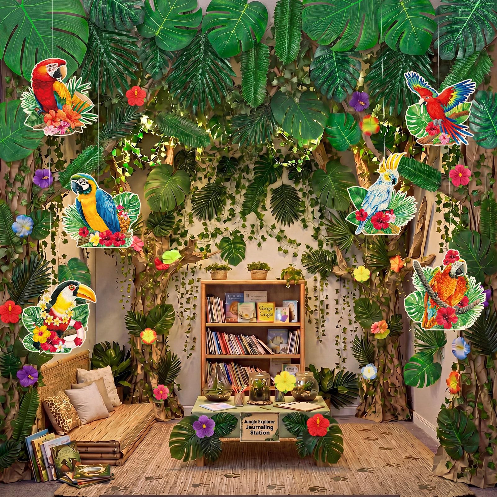 Wavyknot 167 Pcs Rainforest Themed Decorations, Vbs Jungle Theme Party Decora…
