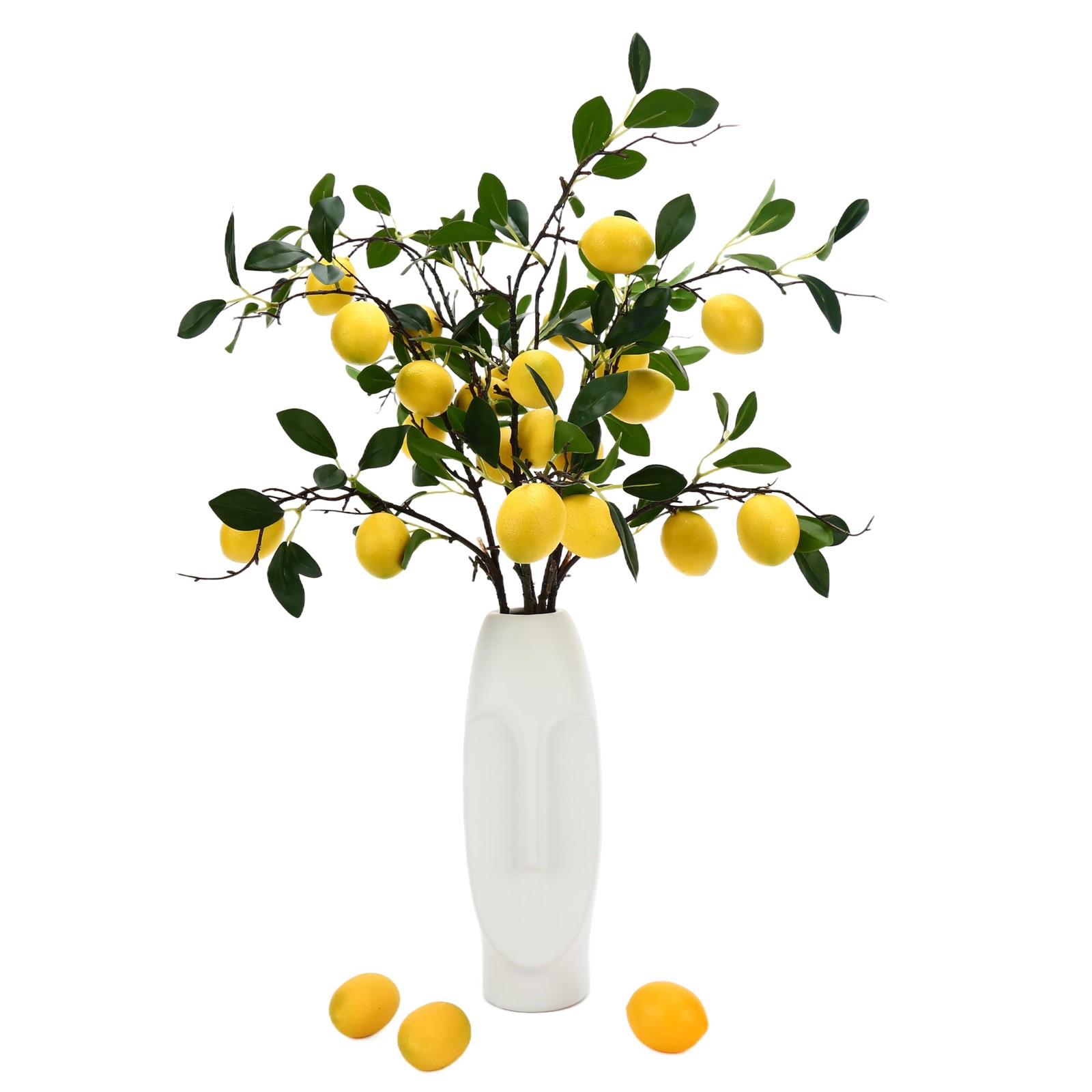 31 Inch Artificial Imitation Fake Lemon Branch Home Center Decoration 5 PCS