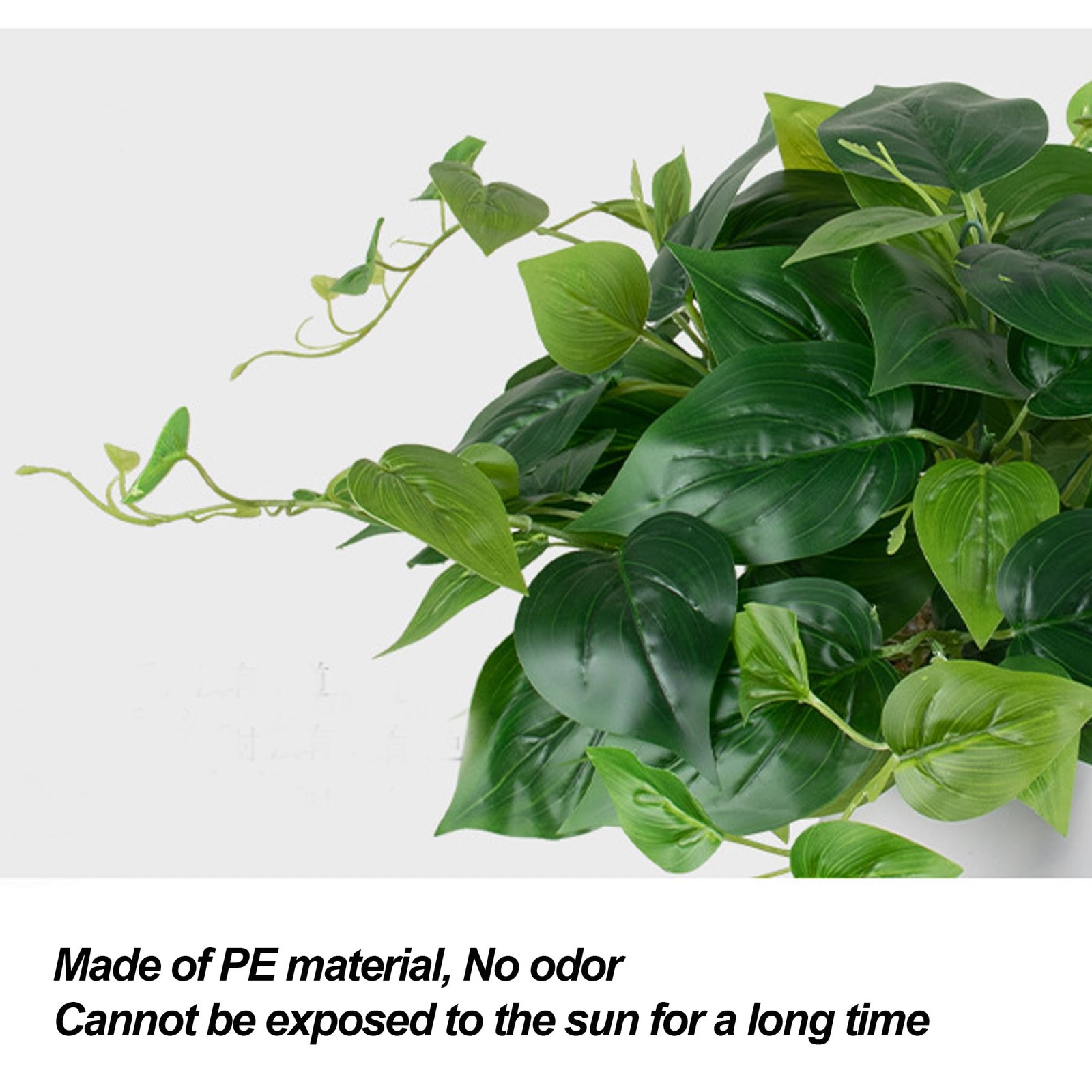 Artificial Pothos Plant with Plastic Pot – Fake Indoor Faux Plant for TV Stan…