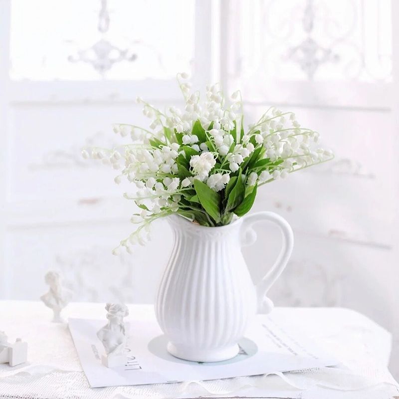 6pcs Artificial Bellflower Lily Flower Plant – Home And Wedding Bridal Ornament