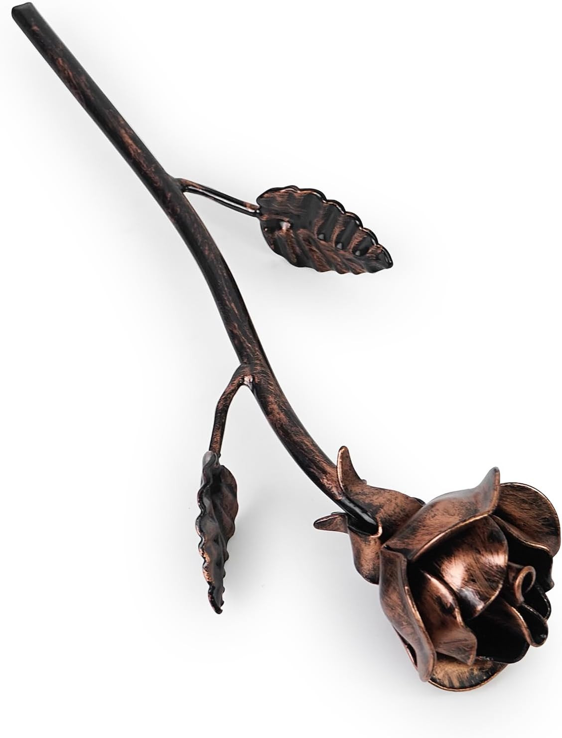 Metal Rose with Stand – Iron Forever Flower Sculpture Romantic Gifts for Anniver
