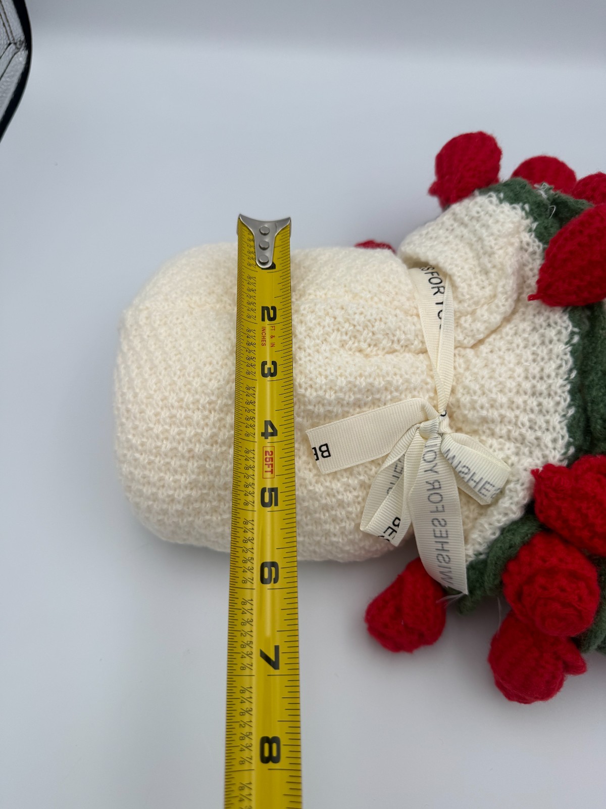 Handmade Style Crochet Rose Flower Bouquet – Forever Knit Gift Pink Roses Decor