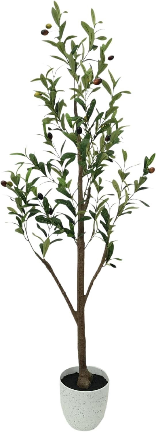 Moss & Bloom 4ft Artificial Farmhouse Olive Tree Natural Look Low Maintenance