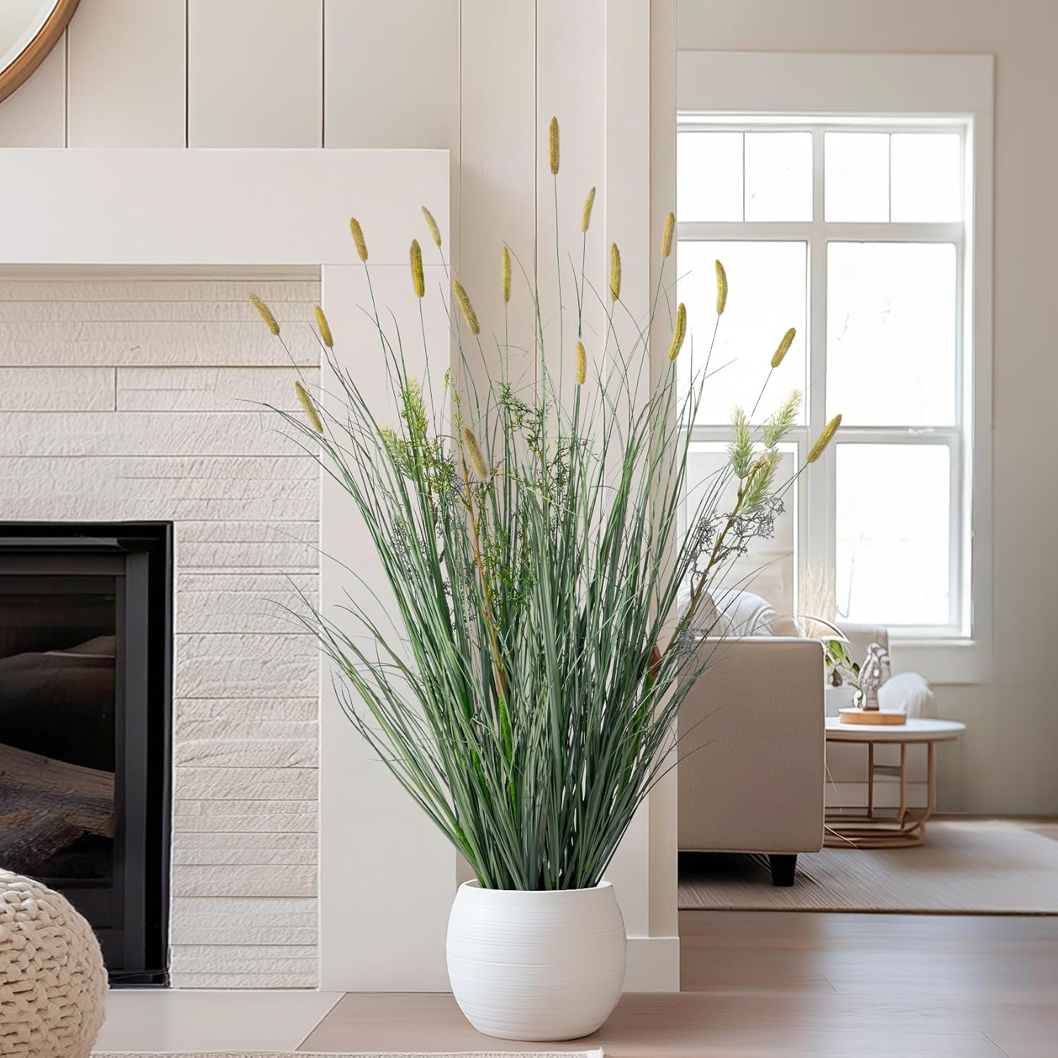 Lifelike Faux Plastic Plantas Synthetic Pampas Grass Indoor Outdoor Realistic Fl
