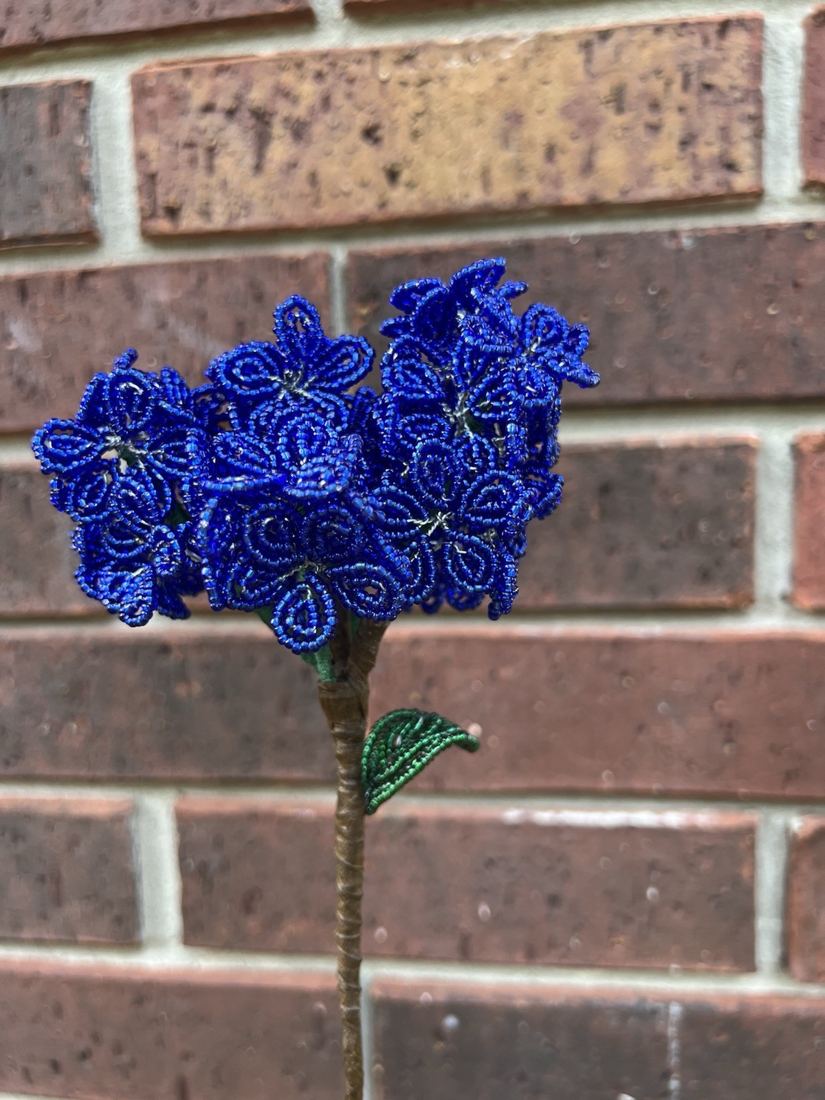 Artificial Beaded Rose Flower Stem, Multicolor Individual Floral Wall Decor