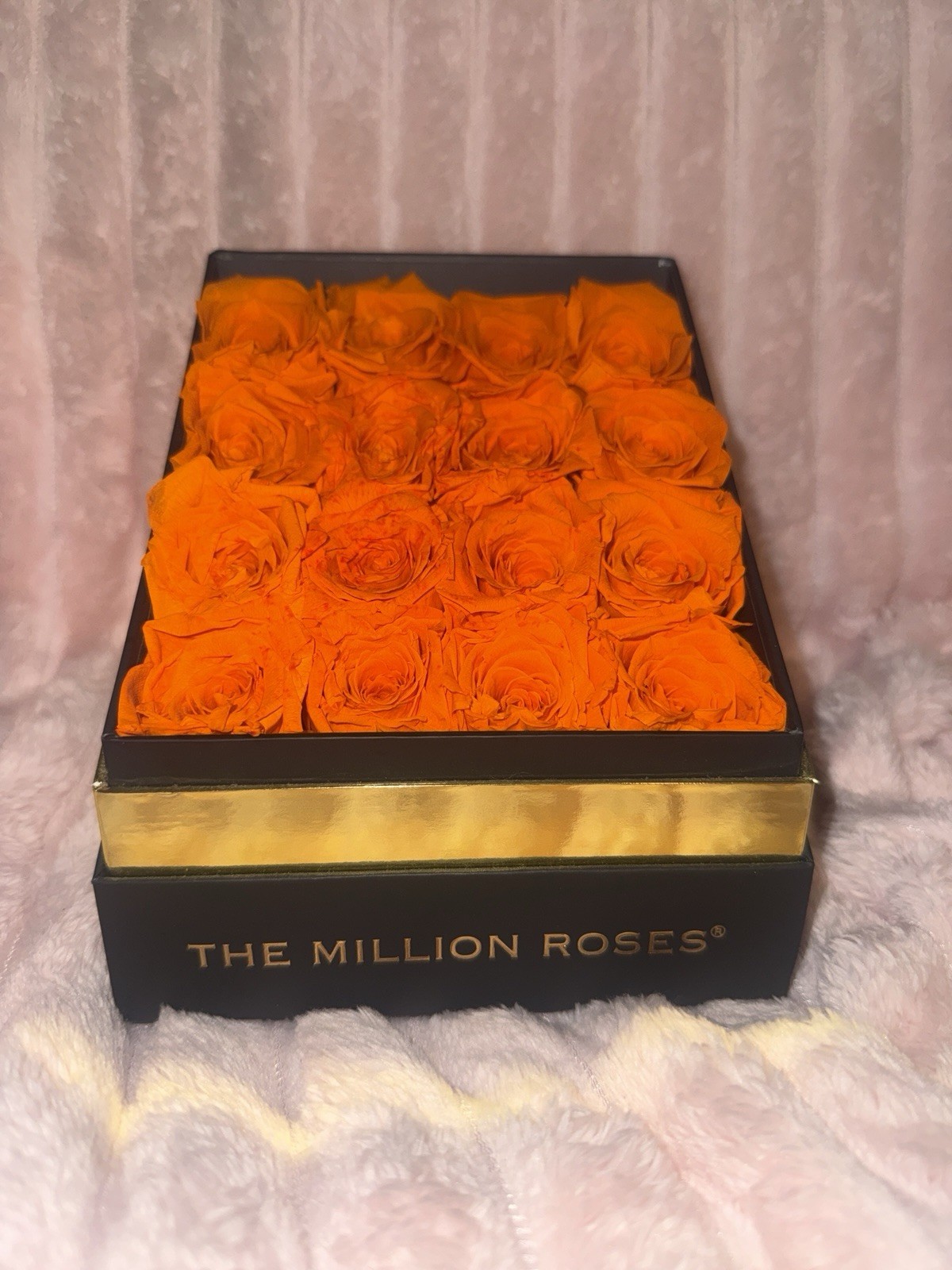 The Million Roses Purple Preserved Rose Flower Box Arrangement & Centerpiece